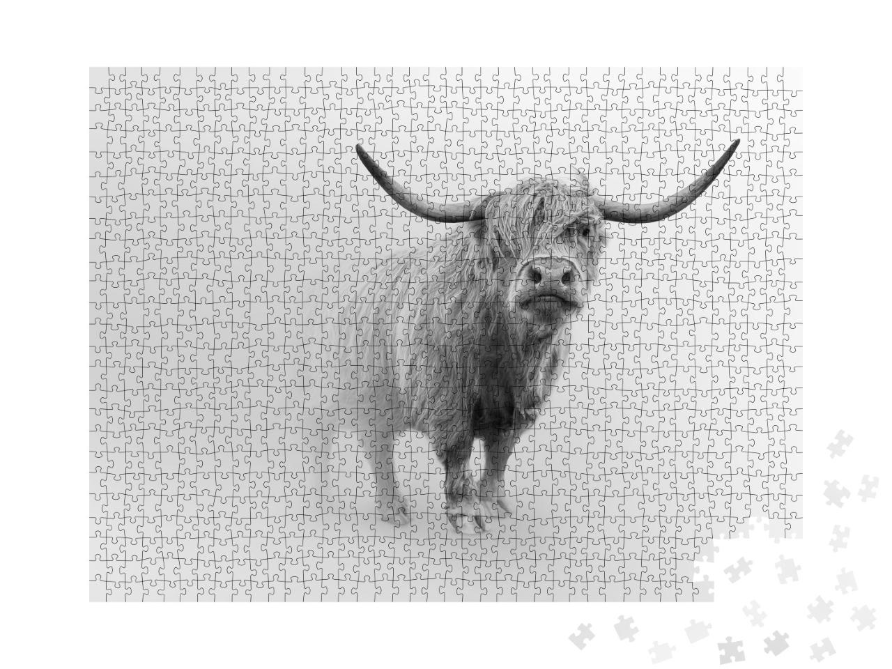 Puzzle de 1000 pièces « Bœuf Highland écossais avec veau »