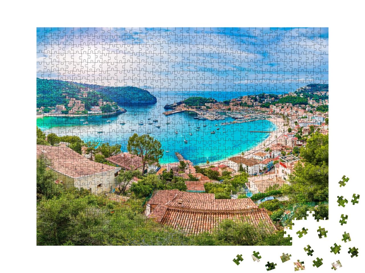 Puzzle de 1000 pièces « Vue panoramique de Porte de Soller, Palma Mallorca, Espagne »