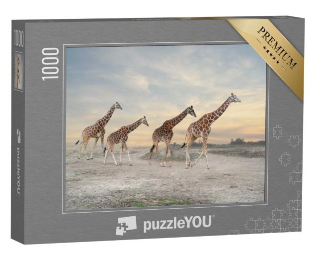 Puzzle de 1000 pièces « Troupeau de girafes »