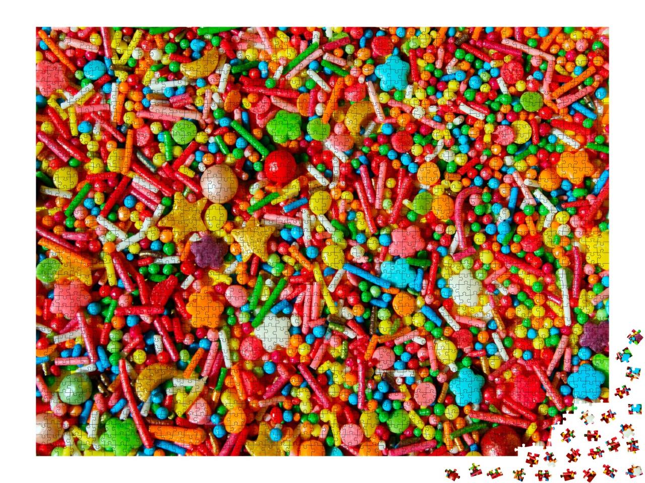 Puzzle de 2000 pièces « Crumble en sucre coloré »