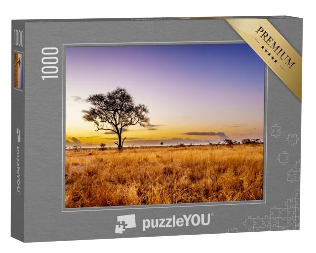 Puzzle de 1000 pièces « Lever de soleil sur la savane dans le parc national Kruger central, Afrique du Sud »