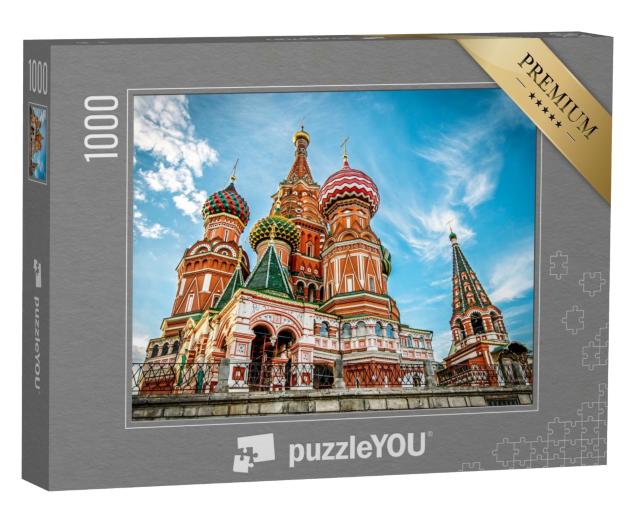 Puzzle de 1000 pièces « La cathédrale Saint-Basile sur la place Rouge à Moscou »