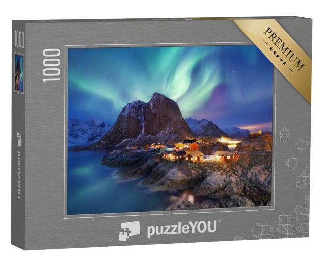 Puzzle de 1000 pièces „Aurora borealis sur l'archipel des Lofoten, Norvège“