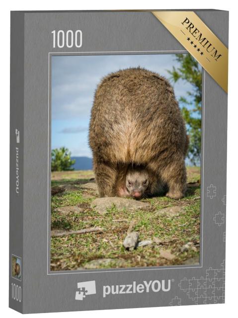 Puzzle de 1000 pièces « Bébé wombat australien dans sa poche »