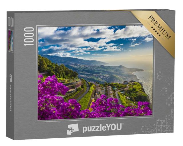 Puzzle de 1000 pièces « Vue aérienne du point le plus haut : Cabo Girao, île de Madère, Portugal »