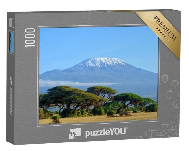 Puzzle de 1000 pièces « Neige au sommet du Kilimandjaro à Amboseli »