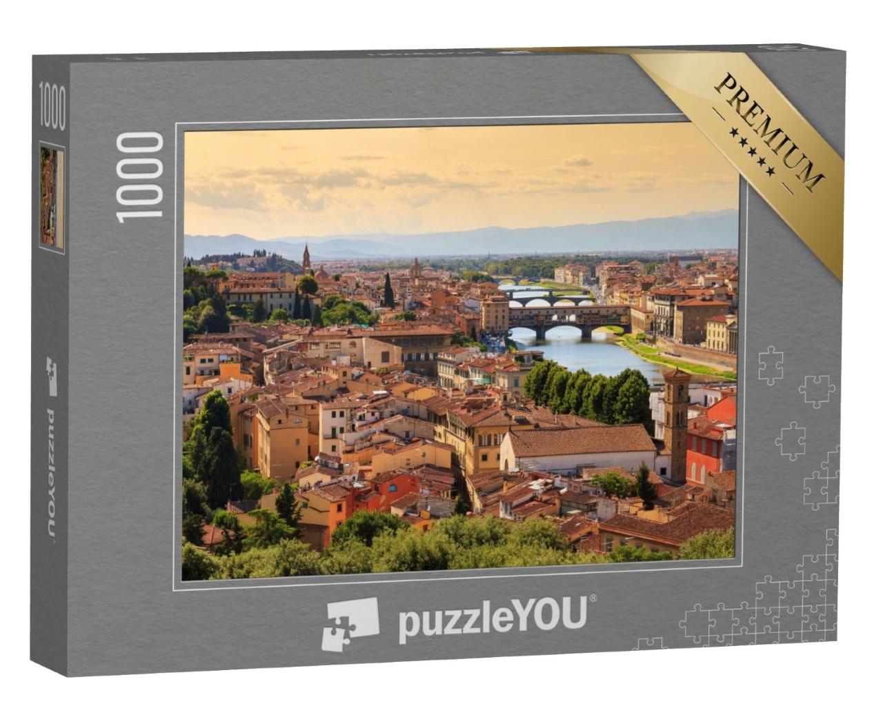 Puzzle de 1000 pièces « Skyline de Florence avec ponts, Italie »