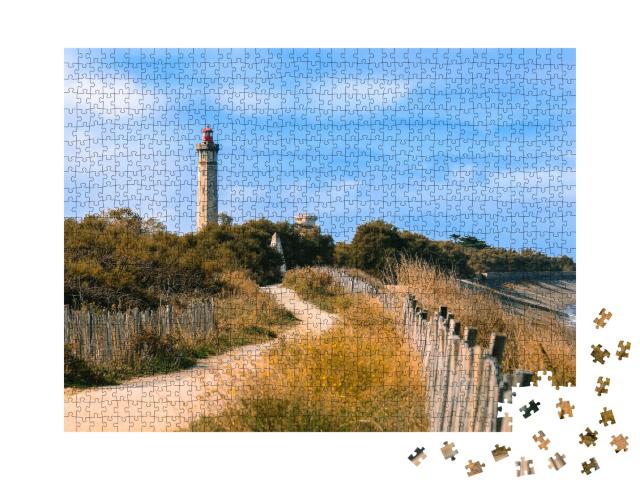 Puzzle de 1000 pièces « Focalisation sélective sur un ancien phare des Baleines Ile de Re, France »