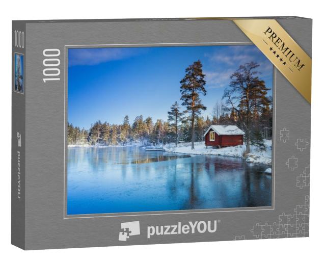Puzzle de 1000 pièces « Maison suédoise hiver »