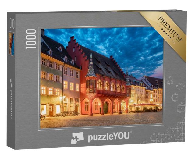 Puzzle de 1000 pièces « Grand magasin historique de la Münsterplatz à Fribourg, Allemagne »