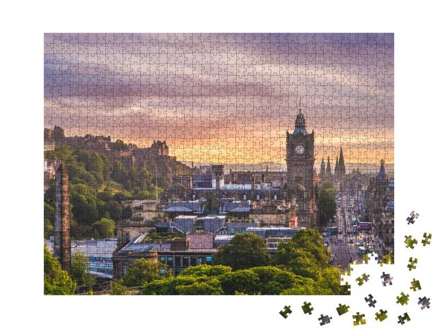 Puzzle de 1000 pièces « Vue aérienne d'Édimbourg, Écosse »