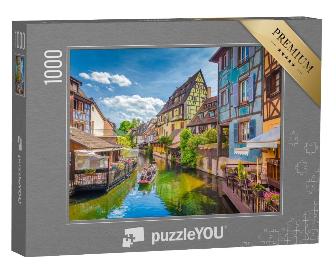 Puzzle de 1000 pièces « Petite Venise : la ville historique de Colmar en Alsace »
