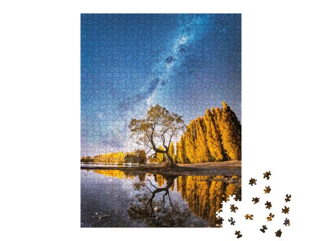 Puzzle de 1000 pièces « Voie lactée au-dessus de l'arbre de Wanaka »
