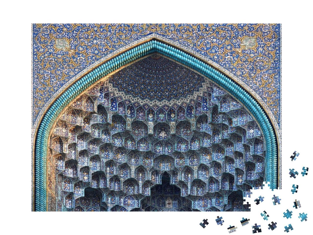 Puzzle de 1000 pièces « La façade de la mosquée du Shah à Ispahan, Iran »