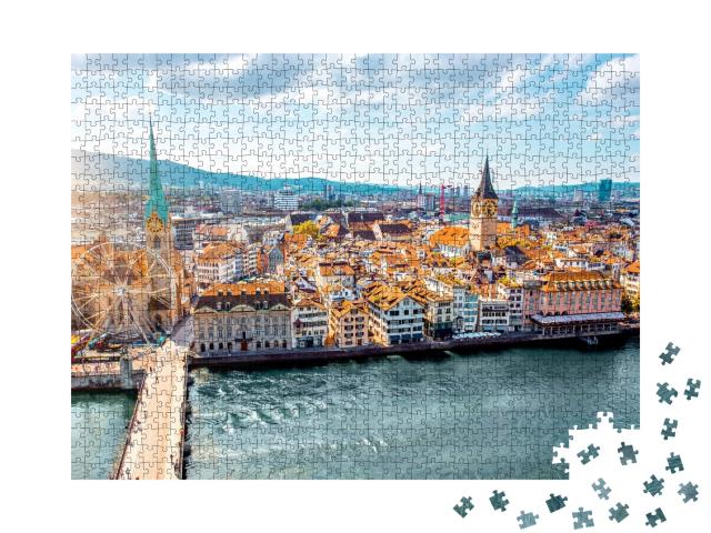Puzzle de 1000 pièces « Vieille ville de Zurich, Suisse »