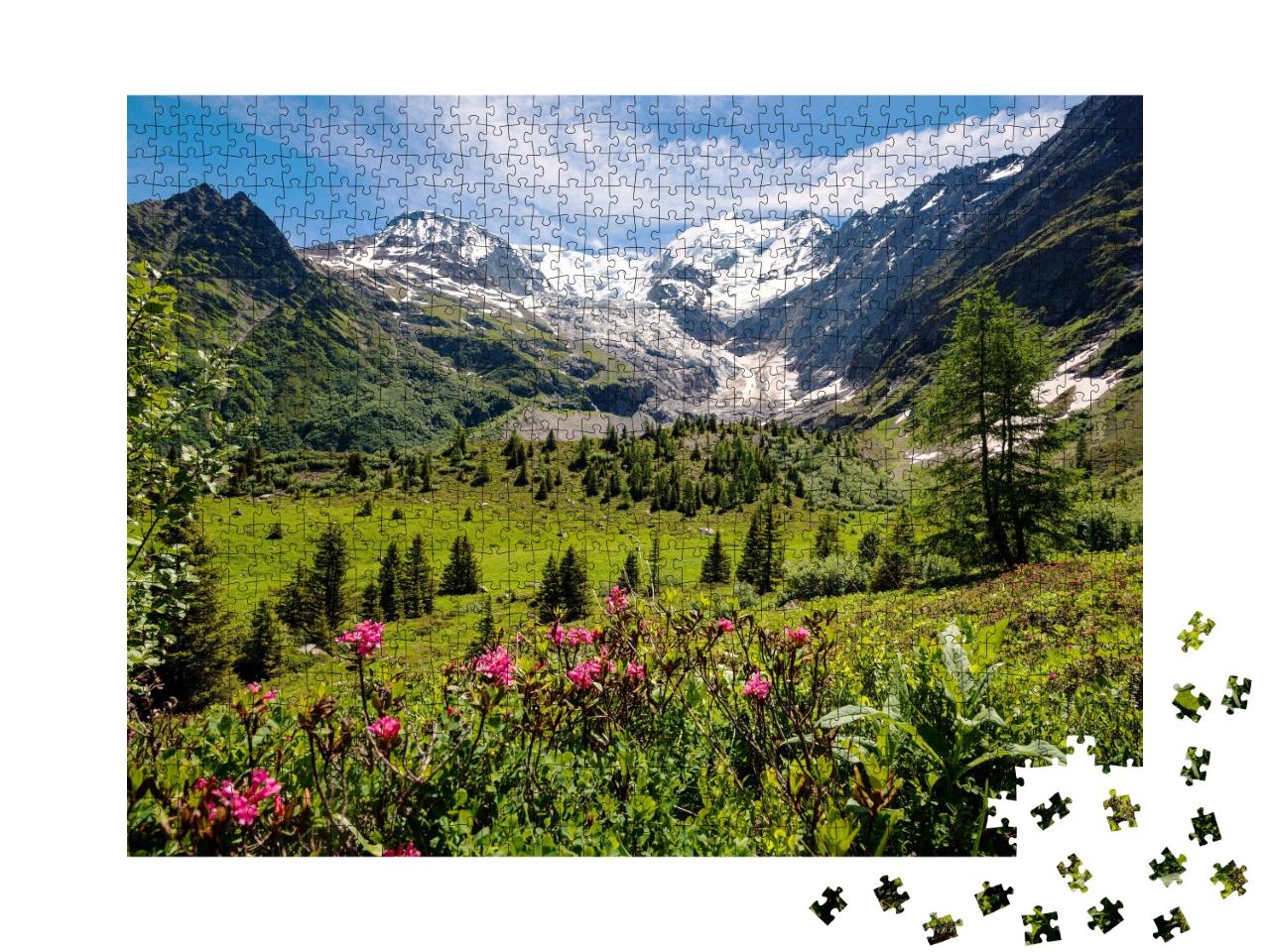 Puzzle de 1000 pièces « Tour du Mont Blanc dans les Alpes françaises »