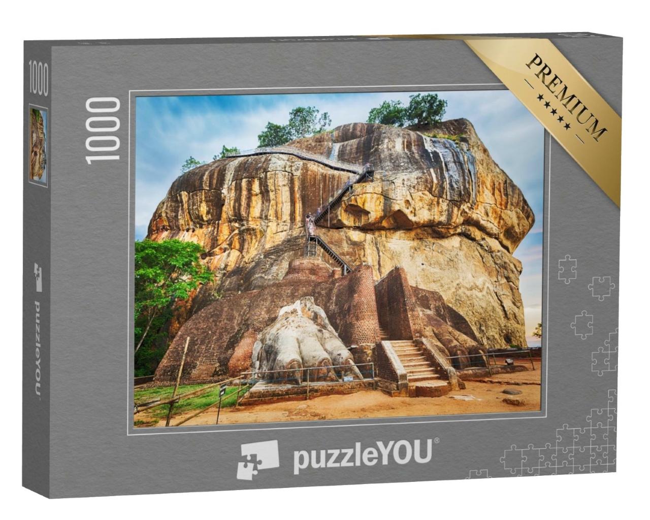 Puzzle de 1000 pièces « Panorama du site du patrimoine mondial de Sigiriya, Rocher du Lion »