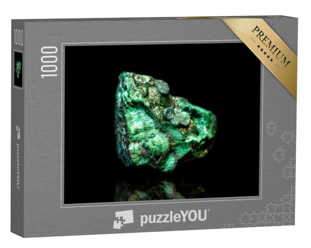 Puzzle de 1000 pièces « Malachite verte brute : pierre minérale »