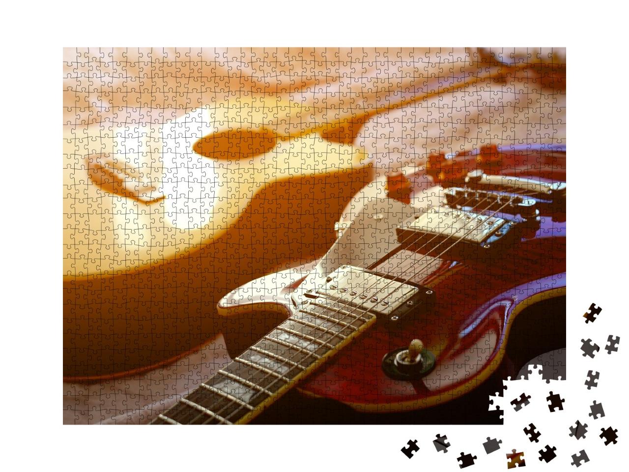 Puzzle de 1000 pièces « Guitare électrique et guitare acoustique »