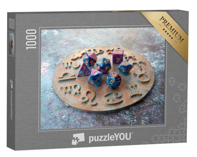 Puzzle de 1000 pièces « Cercle horoscope avec cubes divinatoires »