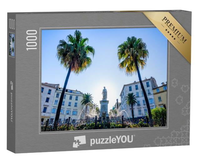 Puzzle de 1000 pièces « la célèbre vieille ville et le port d'ajaccio en corse »