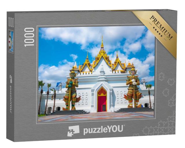 Puzzle de 1000 pièces « Statues géantes devant la porte à Legend Siam Pattaya, Thaïlande »