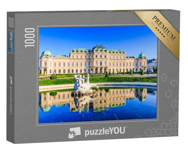 Puzzle de 1000 pièces « Château supérieur du Belvédère avec jet d'eau, Vienne, Autriche »