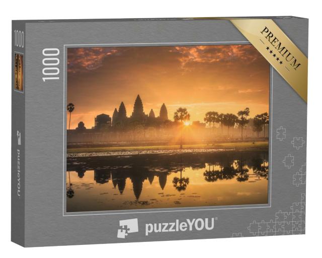 Puzzle de 1000 pièces « Le complexe du temple d'Angkor Vat, lac de Siem Reap, Cambodge »