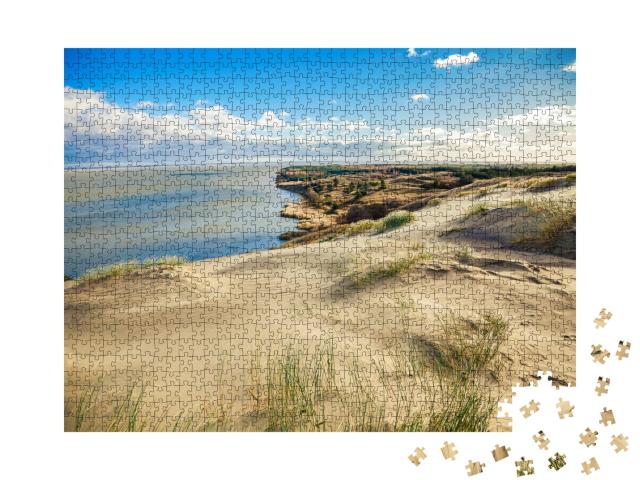 Puzzle de 1000 pièces « Dunes grises sur l'isthme de Courlande à Nida, Lituanie »