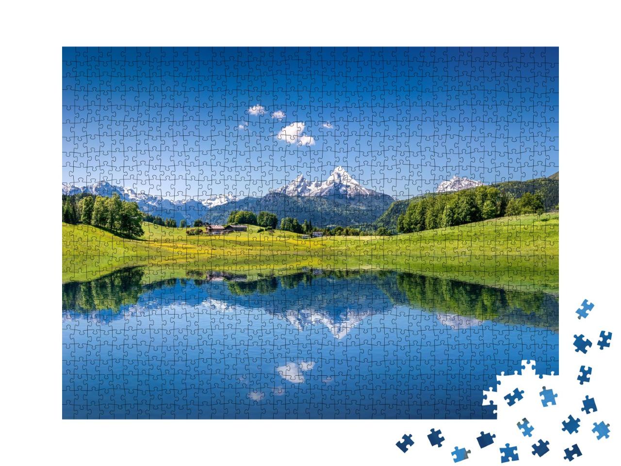 Puzzle de 1000 pièces « Paysage estival idyllique dans les Alpes »
