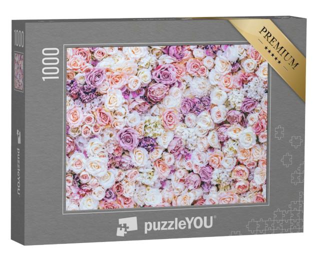 Puzzle de 1000 pièces « Une mer de pétales de rose »