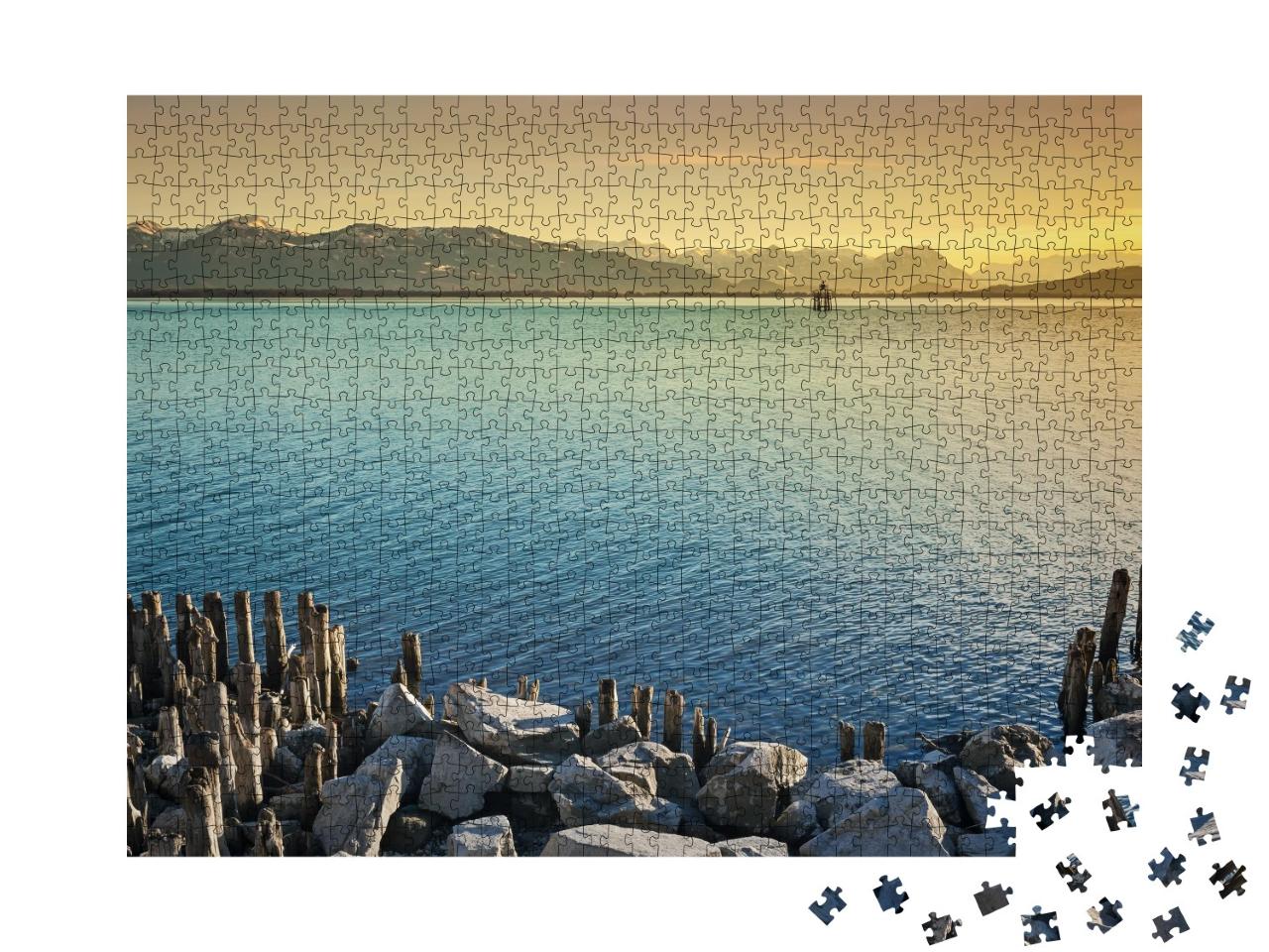 Puzzle de 1000 pièces « Impression du lac de Constance et des Alpes »