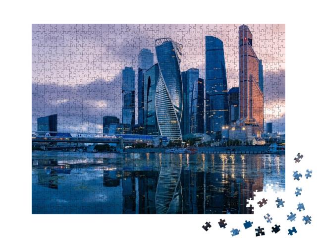 Puzzle de 1000 pièces « Les gratte-ciel de Moscou : panorama du centre, Russie »