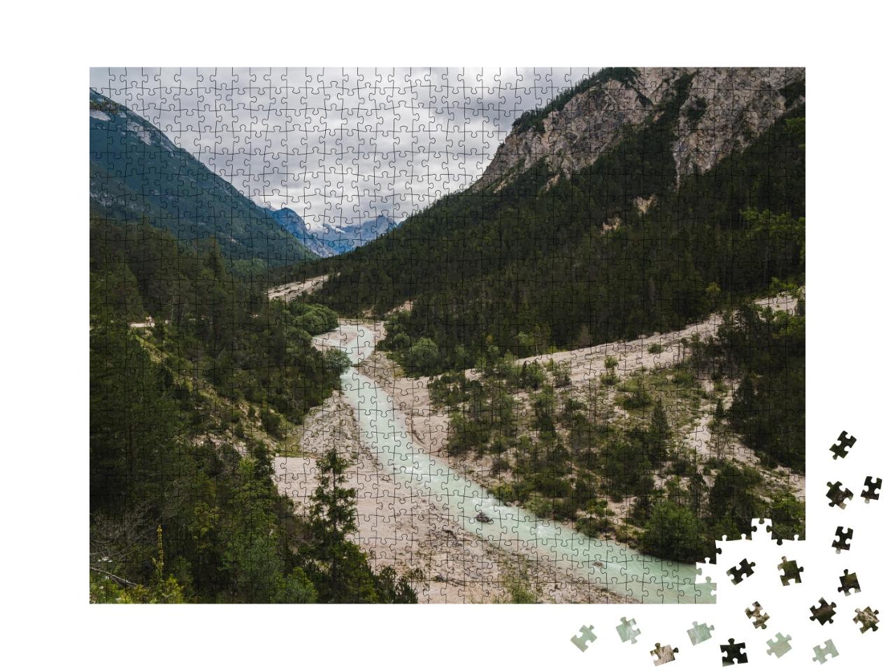 Puzzle de 1000 pièces « Isar sauvage dans les Alpes autrichiennes »