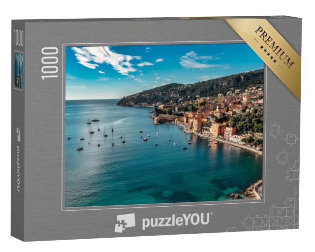 Puzzle de 1000 pièces « Villefranche sur Mer - ville côtière sur la Riviera française »