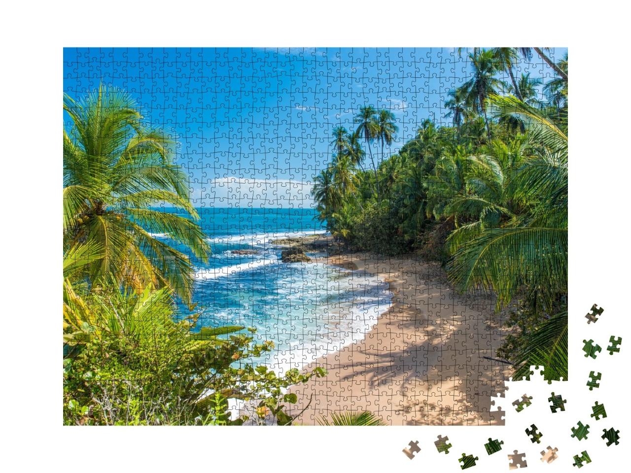 Puzzle de 1000 pièces « Magnifique plage des Caraïbes près de Puerto Viejo, Costa Rica »