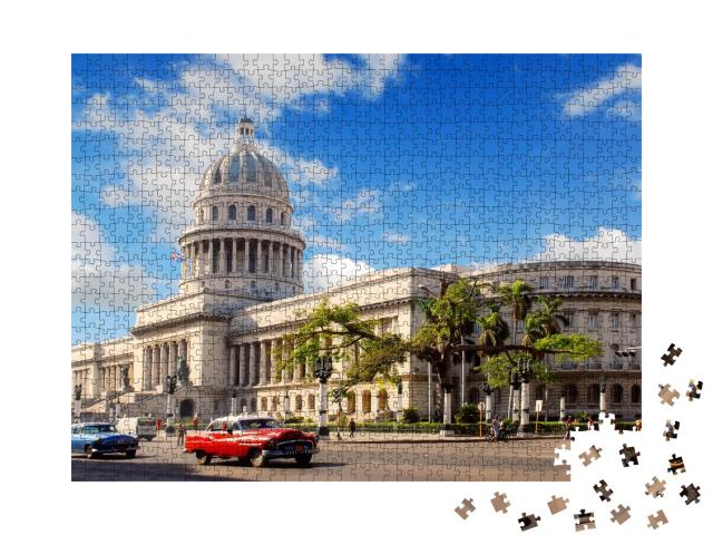 Puzzle de 1000 pièces « Bâtiment Capitolio, La Havane, Cuba »