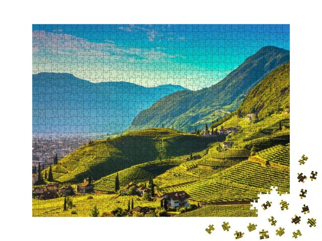 Puzzle de 1000 pièces « Vignobles de Santa Maddalena, Tyrol du Sud »