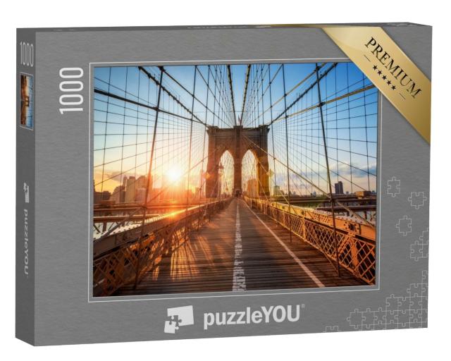 Puzzle de 1000 pièces « Fin sur le pont de Brooklyn, New York, États-Unis »