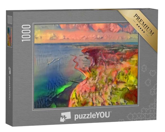 Puzzle de 1000 pièces « dans le style artistique de Franz Marc - Sassnitz au parc national de Jasmund »