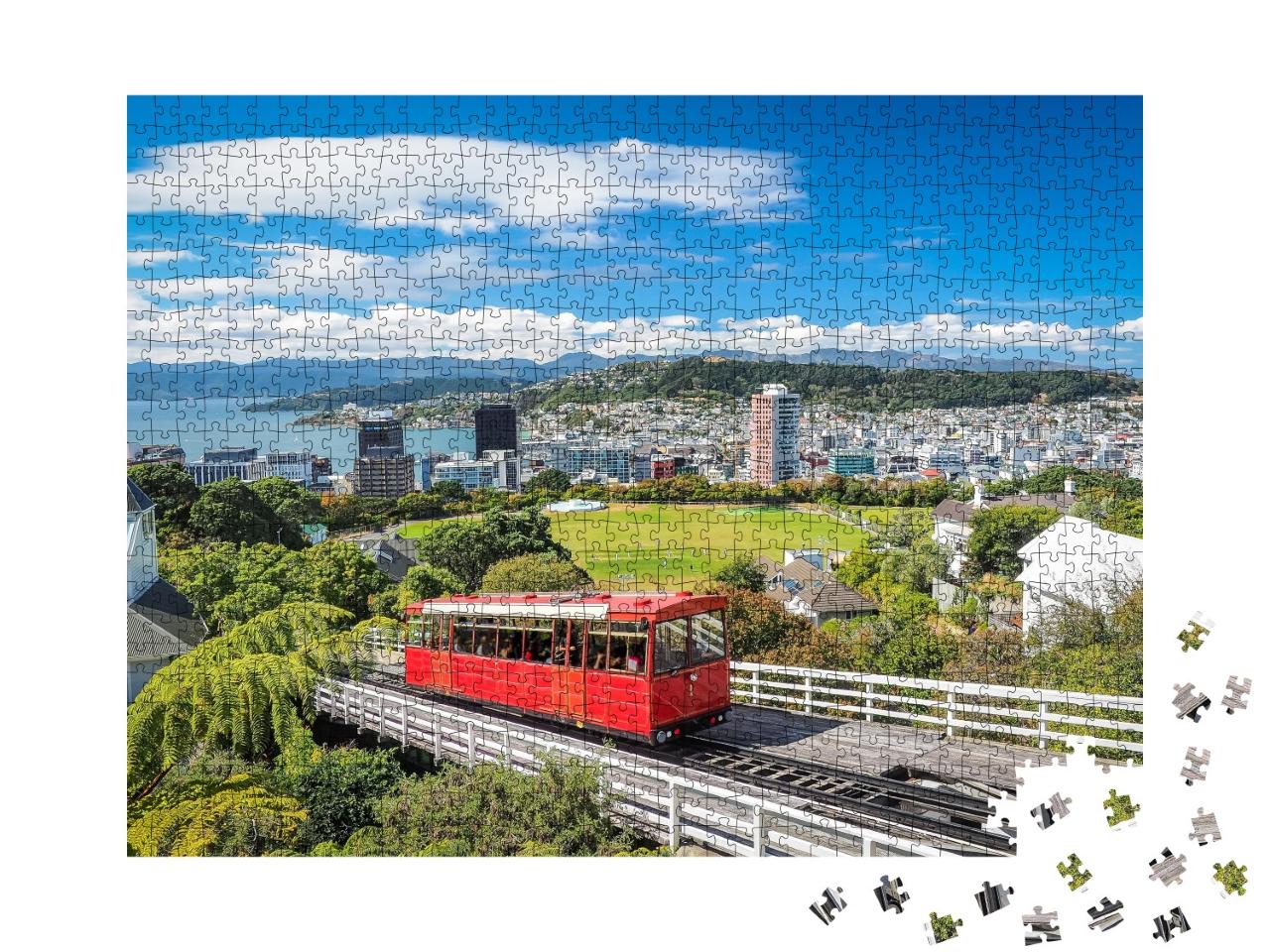 Puzzle de 1000 pièces « Wellington Cable Car, l'emblème de la Nouvelle-Zélande »
