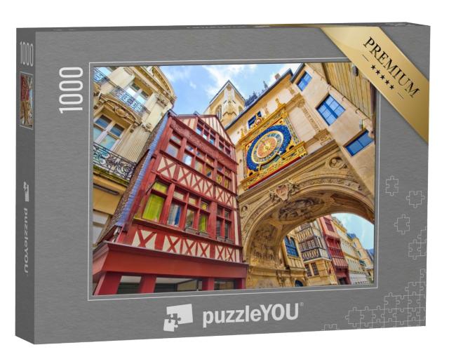 Puzzle de 1000 pièces « Rue de la grande horloge Rouen, France »