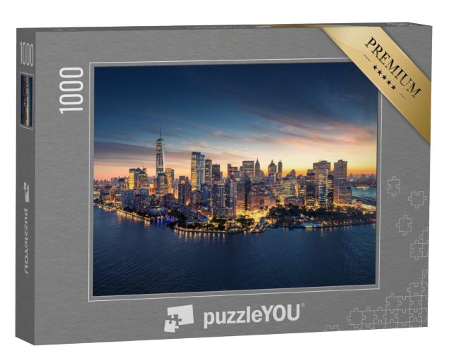 Puzzle de 1000 pièces « Skyline de New York au lever du soleil, New York, États-Unis »