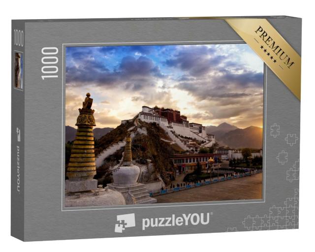 Puzzle de 1000 pièces « Palais du Potala au lever du soleil à Lhassa, Tibet »