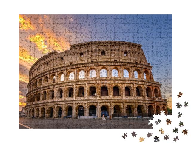 Puzzle de 1000 pièces « Colisée au lever du soleil, Rome, Italie »