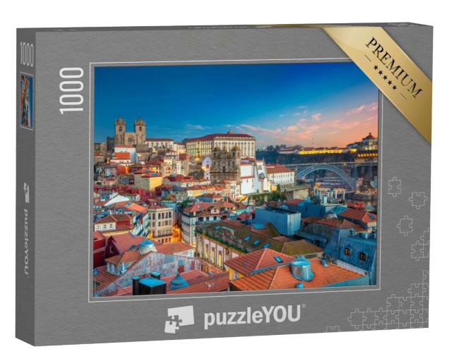 Puzzle de 1000 pièces « Cathédrale surplombant la vieille ville de Porto, Portugal »