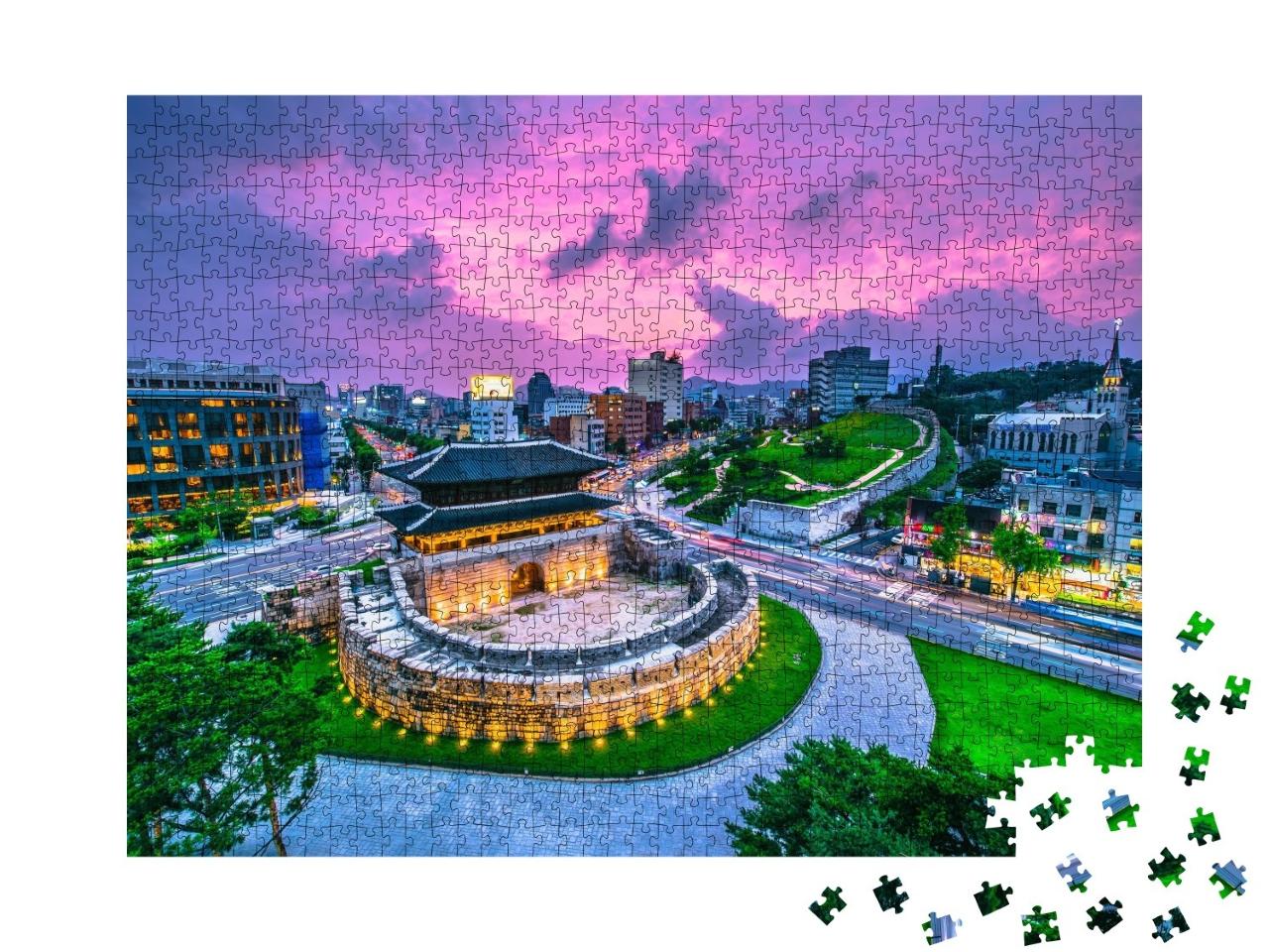 Puzzle de 1000 pièces « La porte de Dongdaemun à Séoul, Corée du Sud »