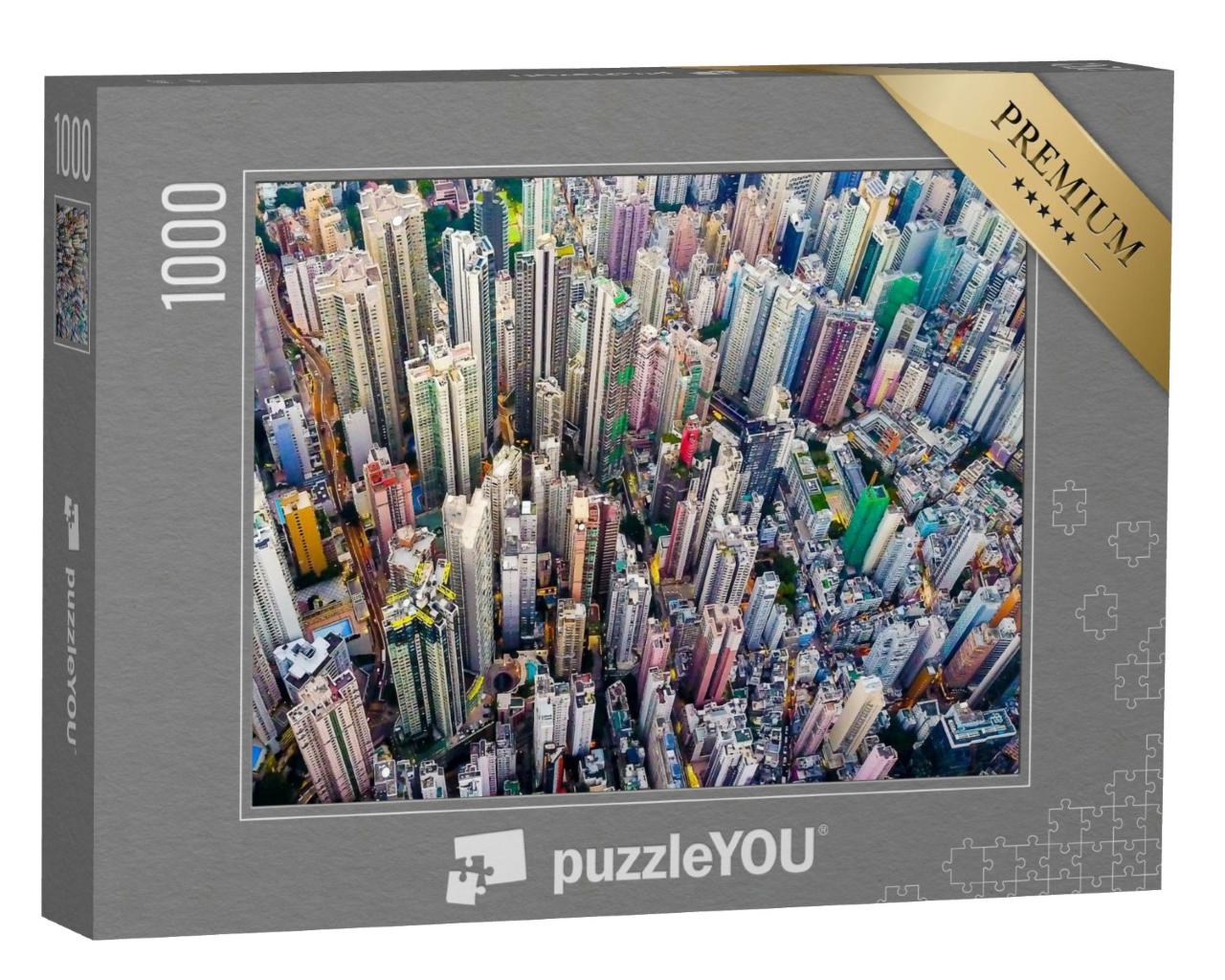 Puzzle de 1000 pièces « Hong Kong vue du ciel »