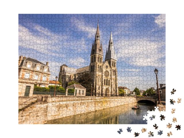 Puzzle de 1000 pièces « Notre-Dame-en-Vaux, une église catholique romaine à Châlons-en-Champagne »