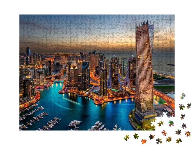 Puzzle de 1000 pièces « La beauté du port vue d'en haut »